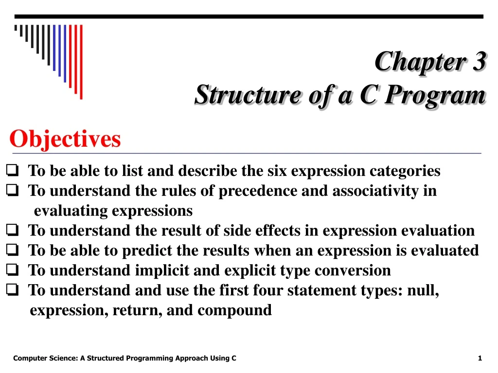 chapter 3 structure of a c program