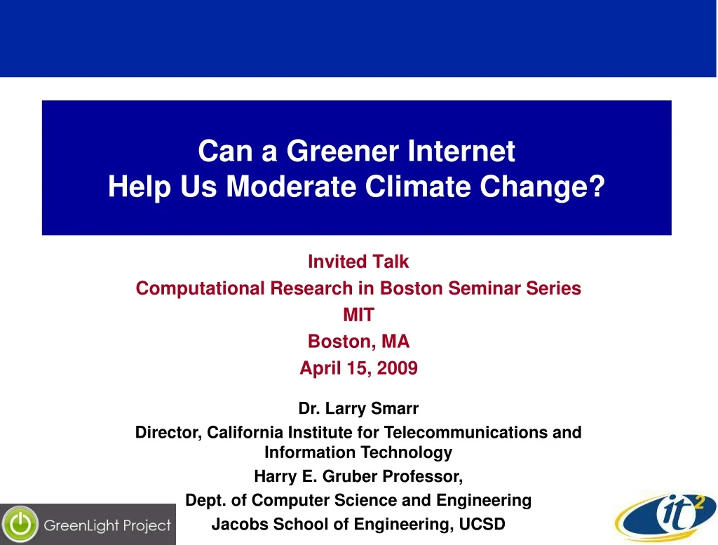 can a greener internet help us moderate climate change