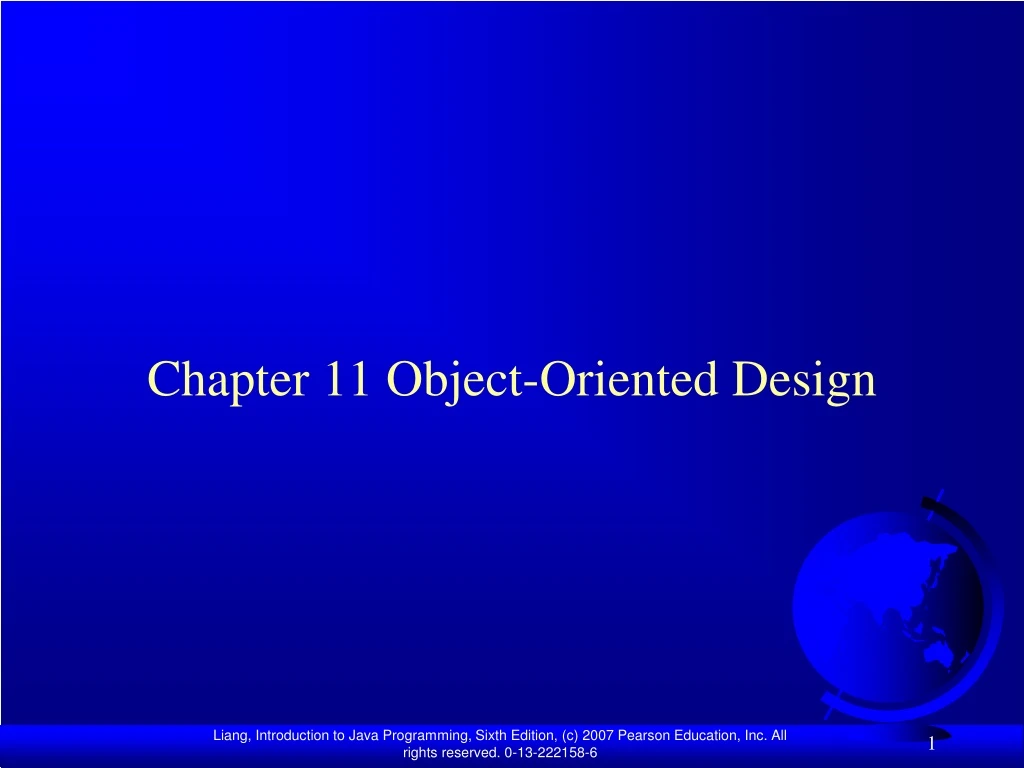 chapter 11 object oriented design