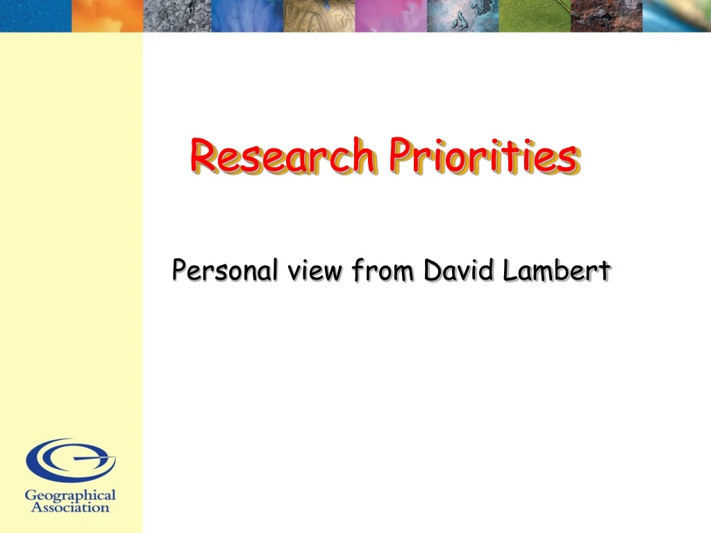 research priorities