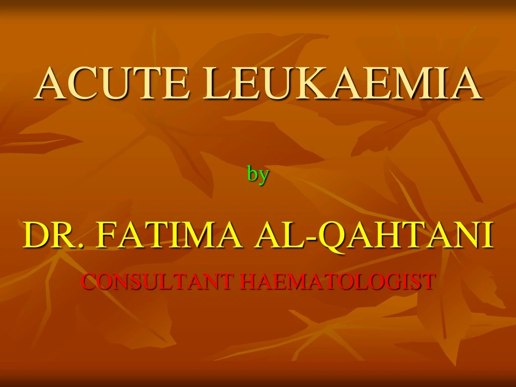 acute leukaemia