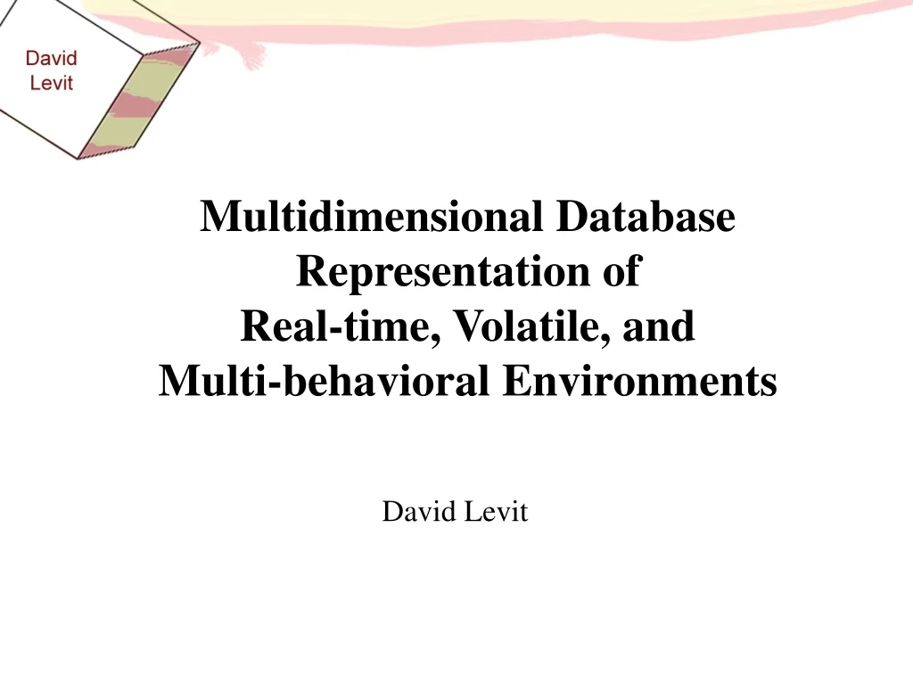 multidimensional database representation of real