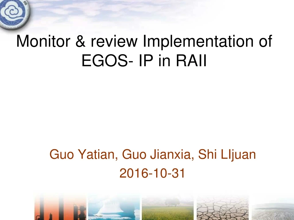 monitor review implementation of egos ip in raii