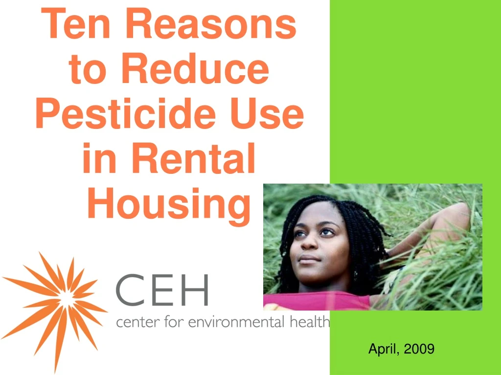 ten reasons to reduce pesticide use in rental
