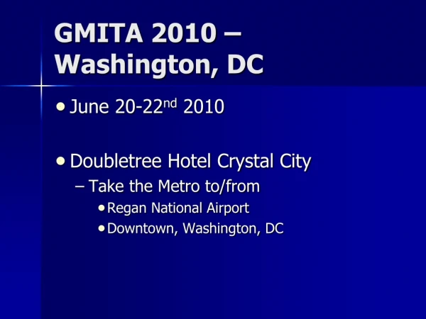 GMITA 2010 – Washington, DC