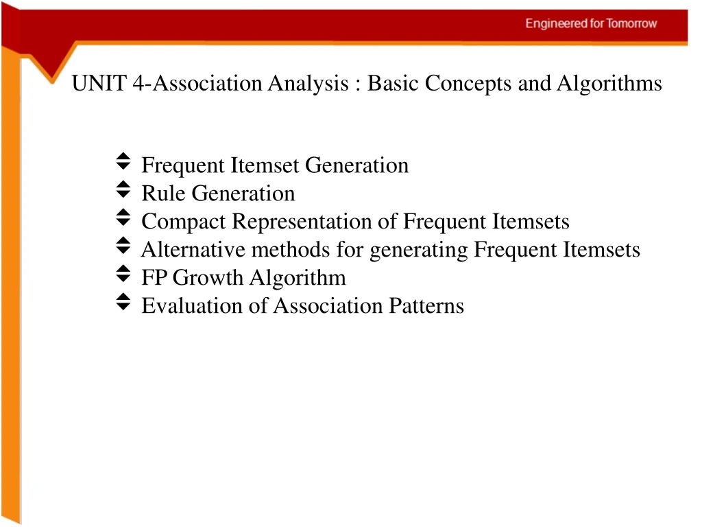 unit 4 association analysis basic concepts