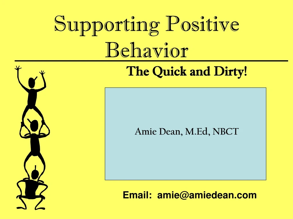 supporting positive behavior