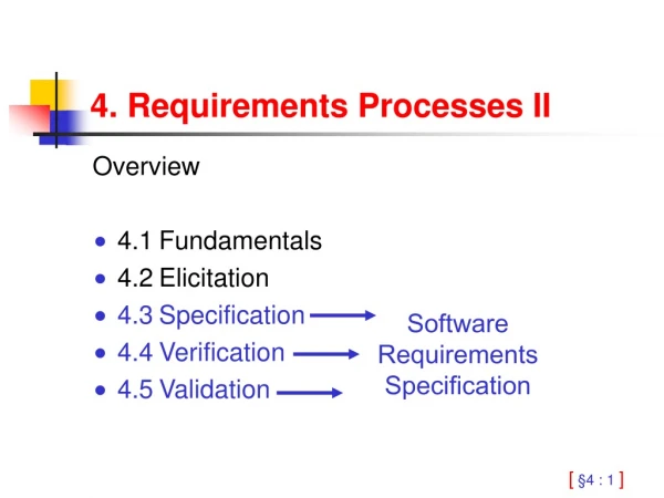4. Requirements Processes II