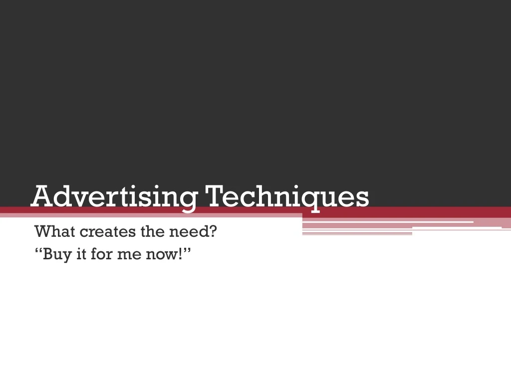 advertising techniques