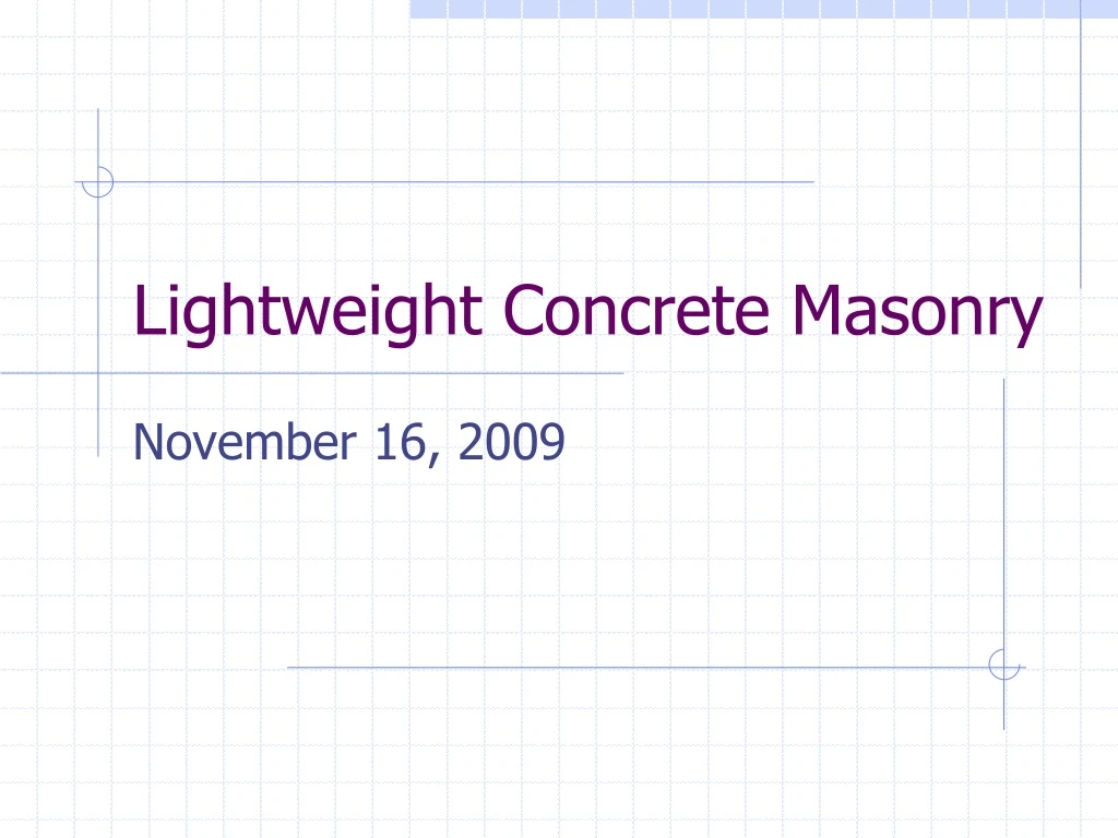 lightweight concrete masonry