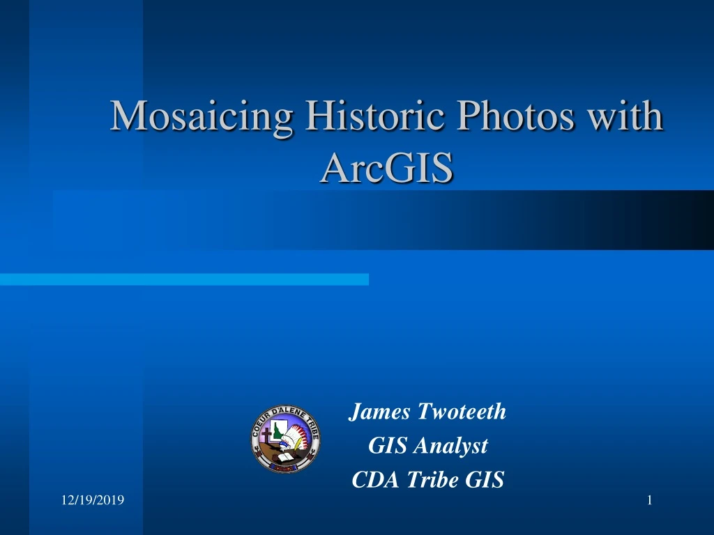 mosaicing historic photos with arcgis