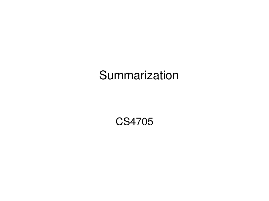 summarization