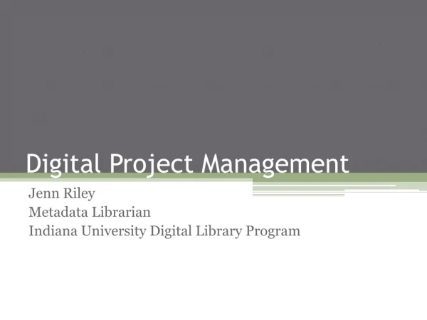 Digital Project Management