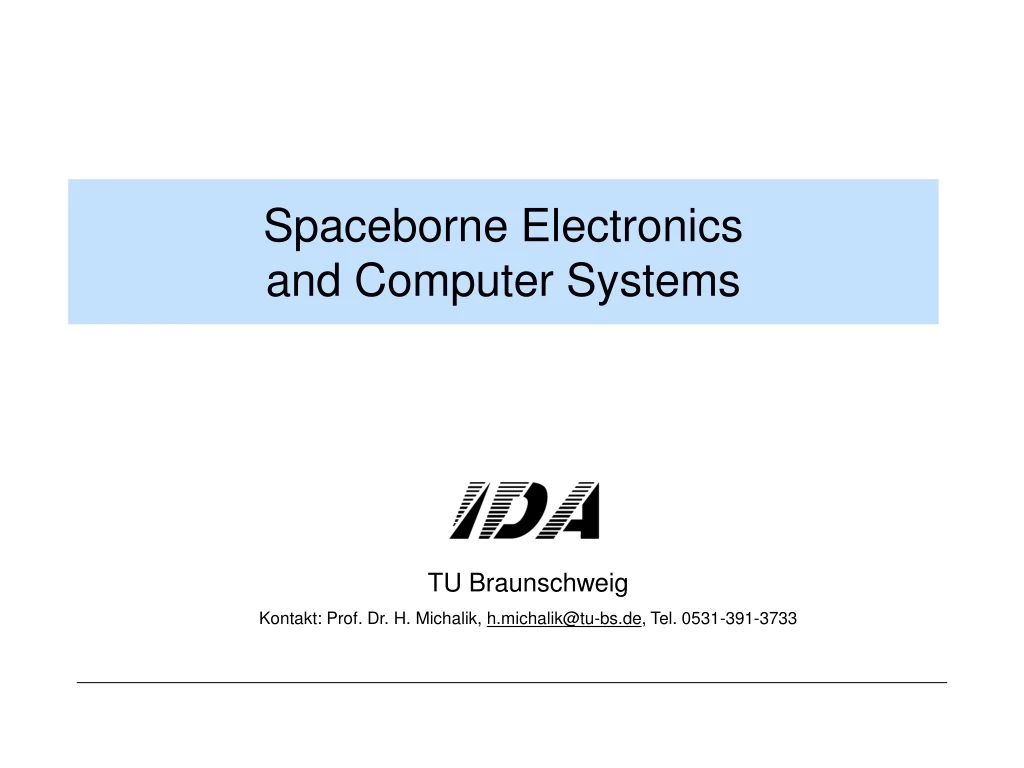 spaceborne electronics and computer systems