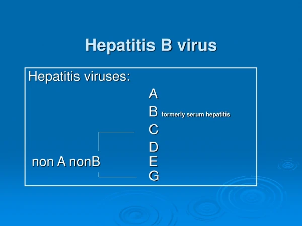 Hepatitis B virus