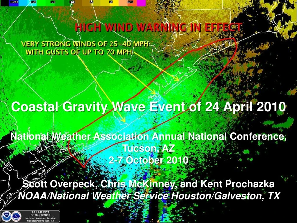 coastal gravity wave event of 24 april 2010