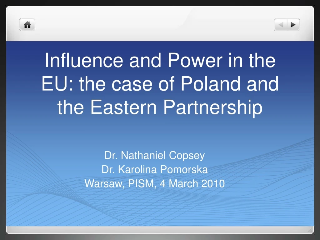 influence and power in the eu the case of poland and the eastern partnership