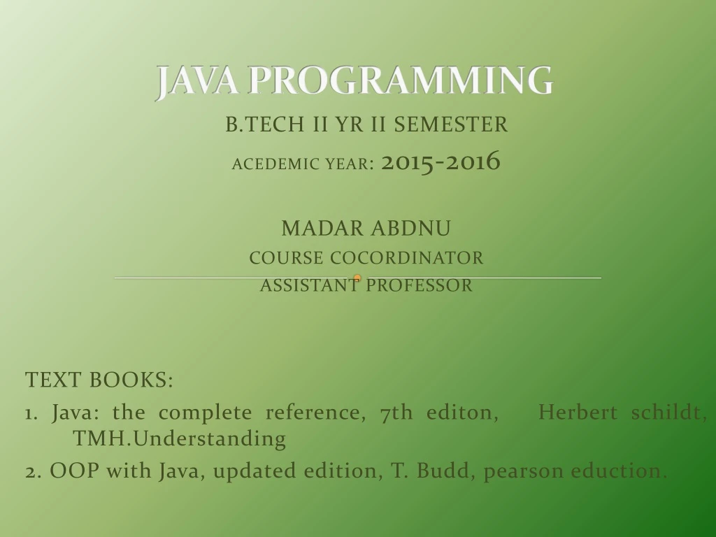 java programming