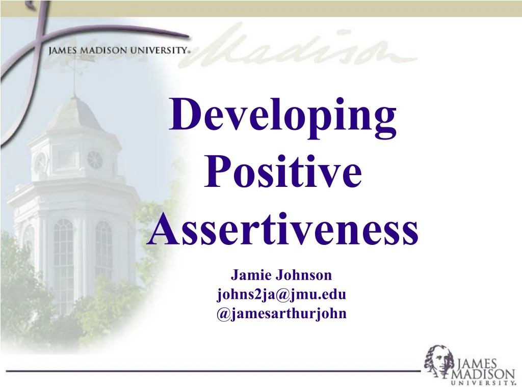 developing positive assertiveness