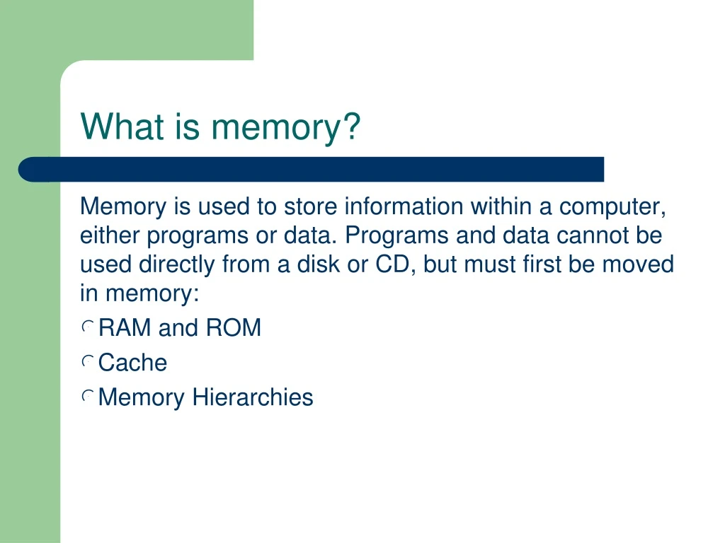 what is memory