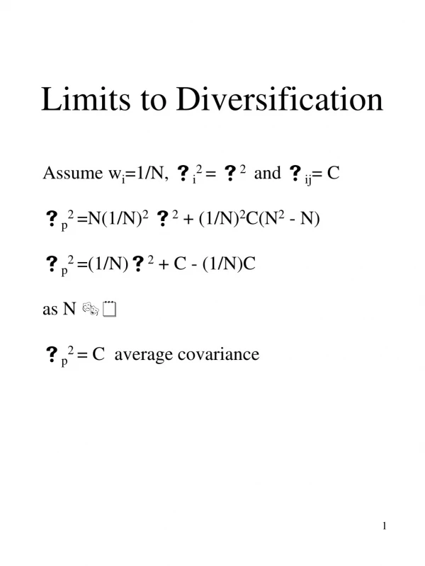 Limits to Diversification