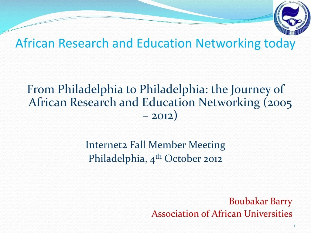 african research and education networking today