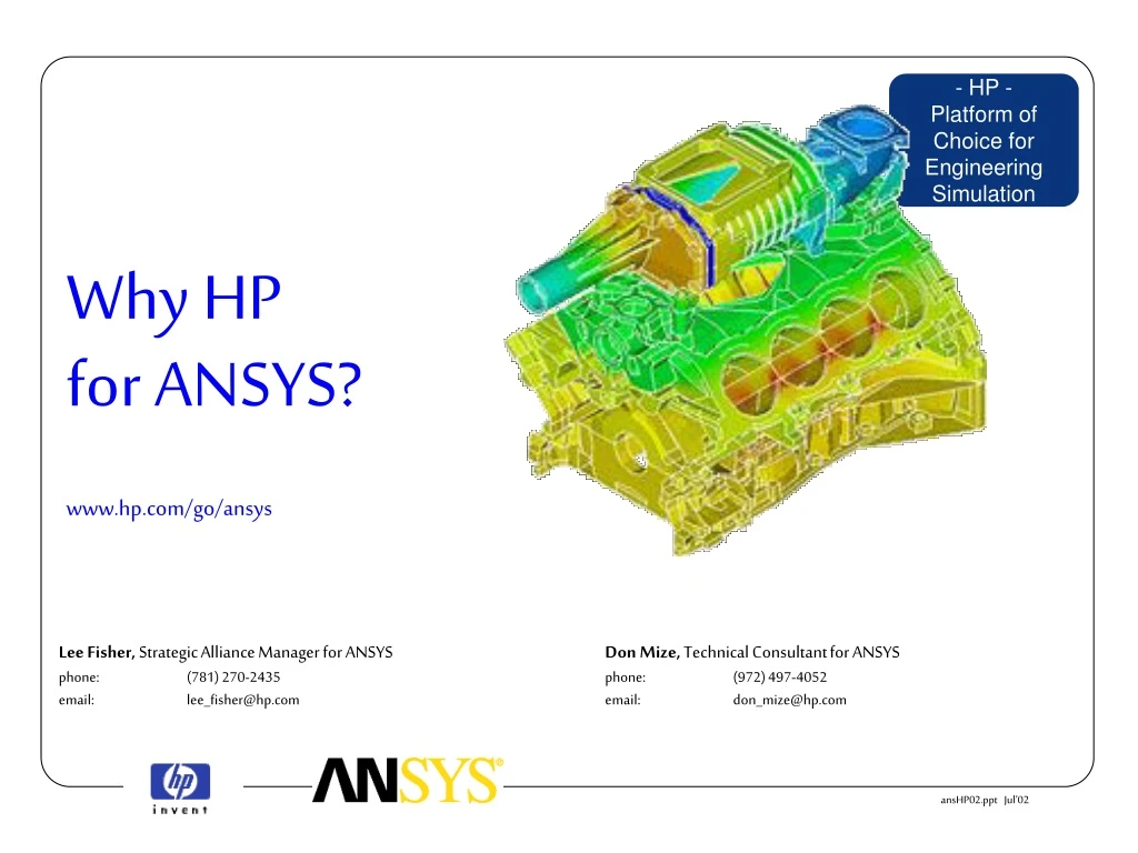 why hp for ansys www hp com go ansys