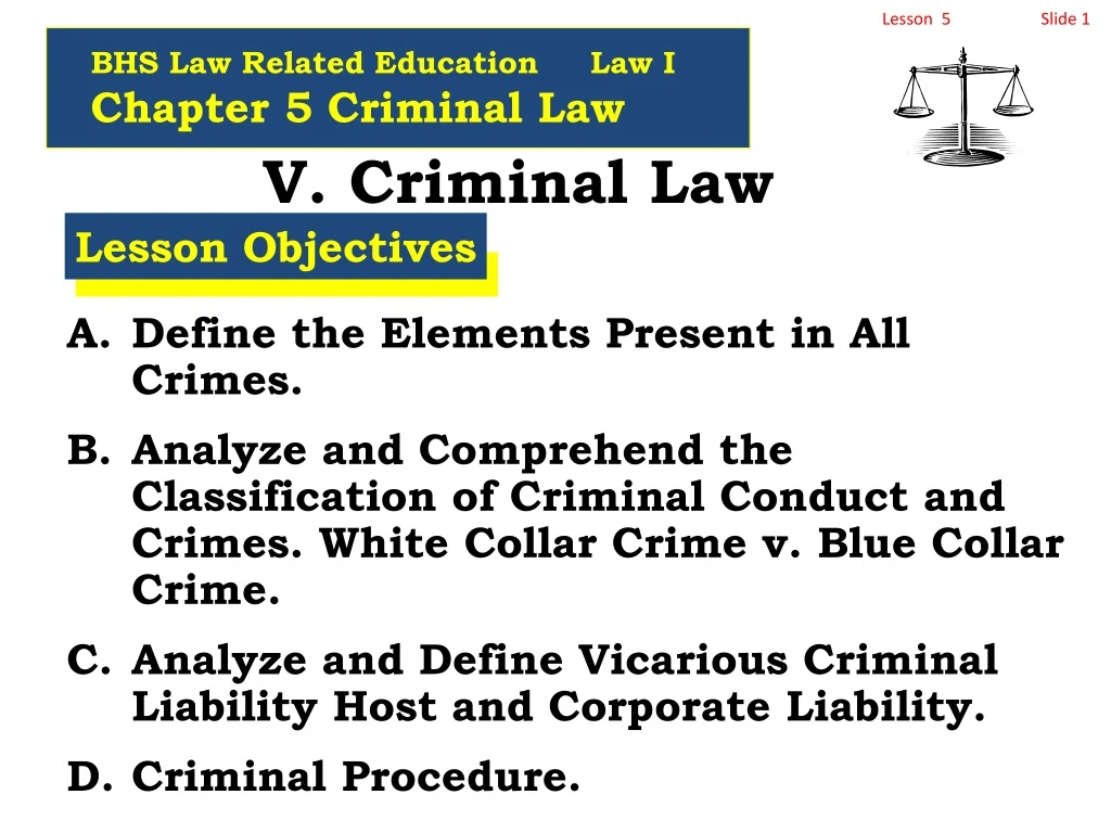 v criminal law