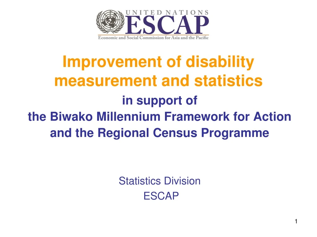 improvement of disability measurement and statistics