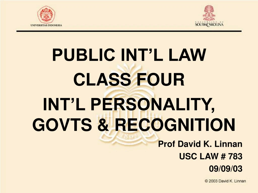 public int l law class four int l personality