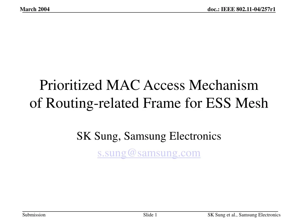 prioritized mac access mechanism of routing
