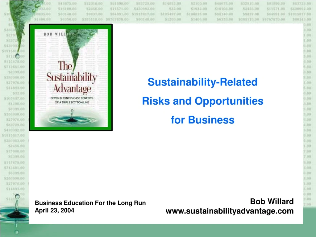 sustainability related risks and opportunities