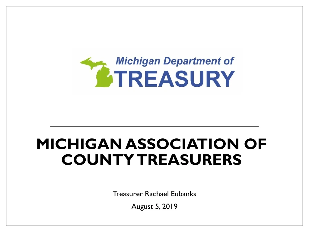 michigan association of county treasurers