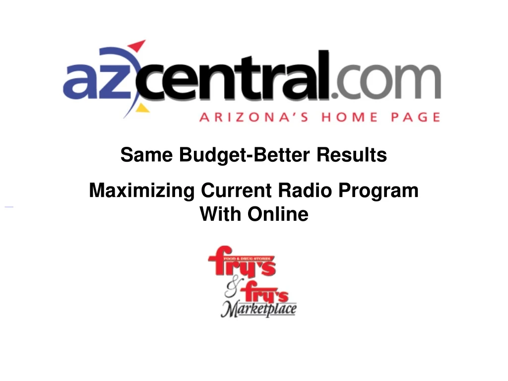 same budget better results maximizing current