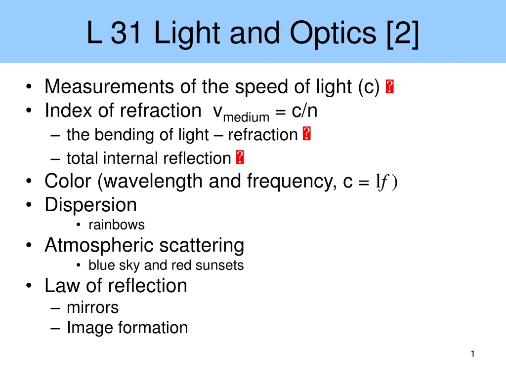 l 31 light and optics 2
