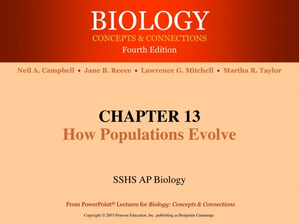 CHAPTER 13 How Populations Evolve