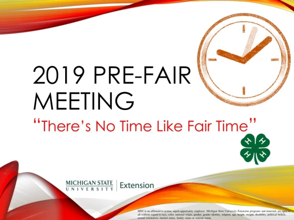 2019 Pre-Fair Meeting