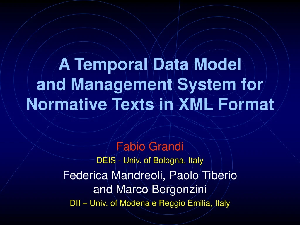 a temporal data model and management system for normative texts in xml f ormat