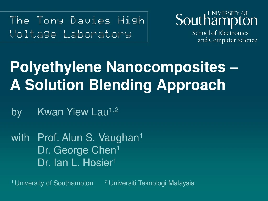 polyethylene nanocomposites a solution blending approach