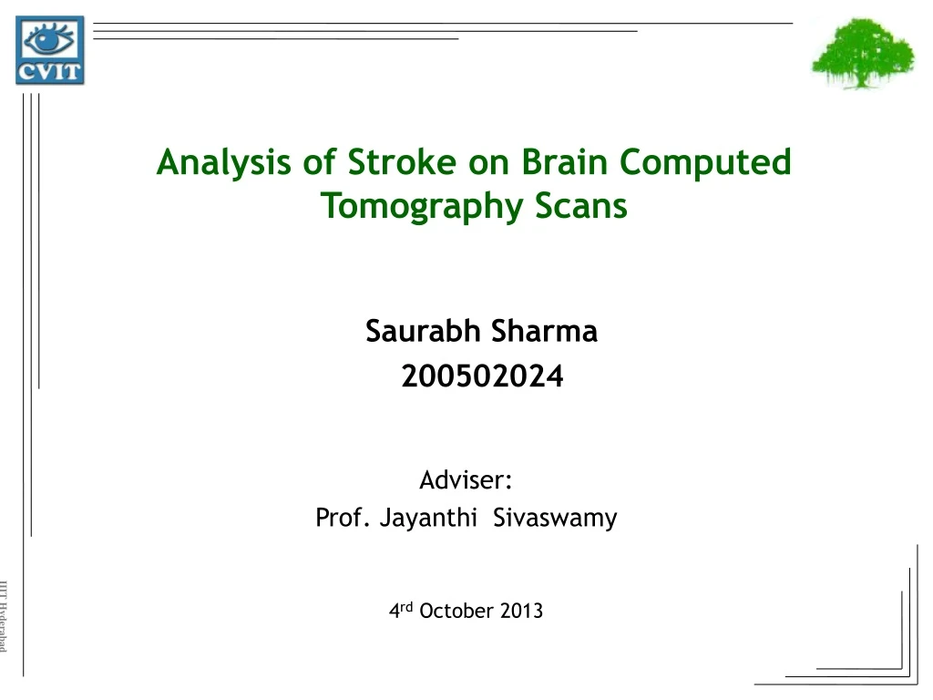 analysis of stroke on brain computed tomography