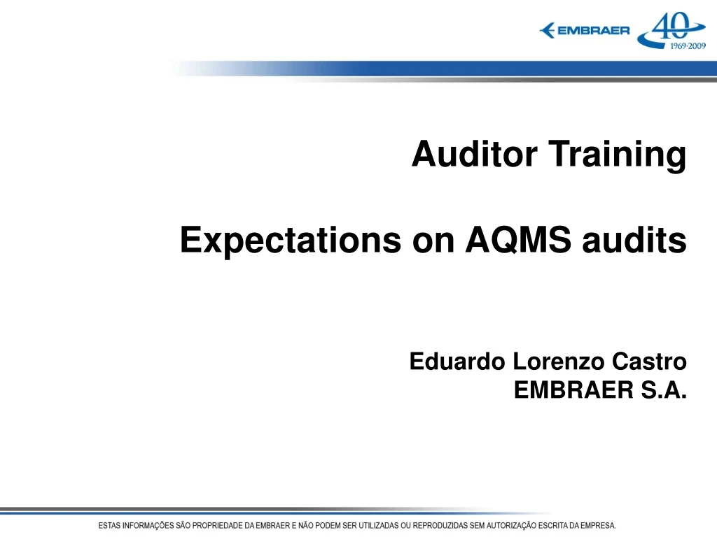 auditor training expectations on aqms audits