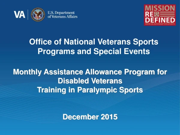 Office of National Veterans Sports Programs and Special Events