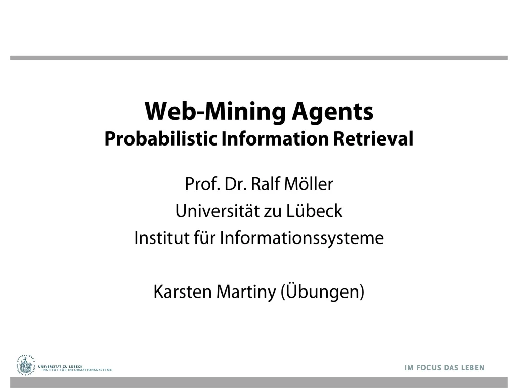 web mining agents probabilistic information retrieval