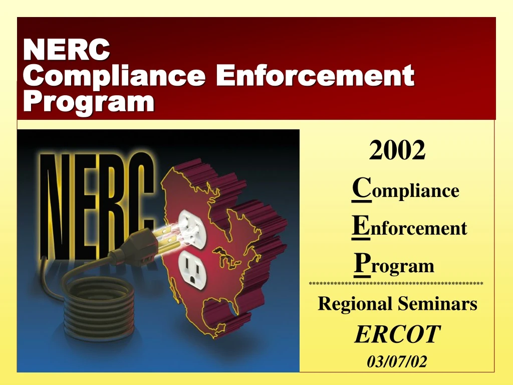 nerc compliance enforcement program
