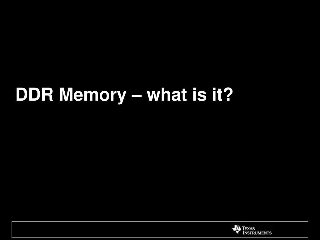 ddr memory what is it