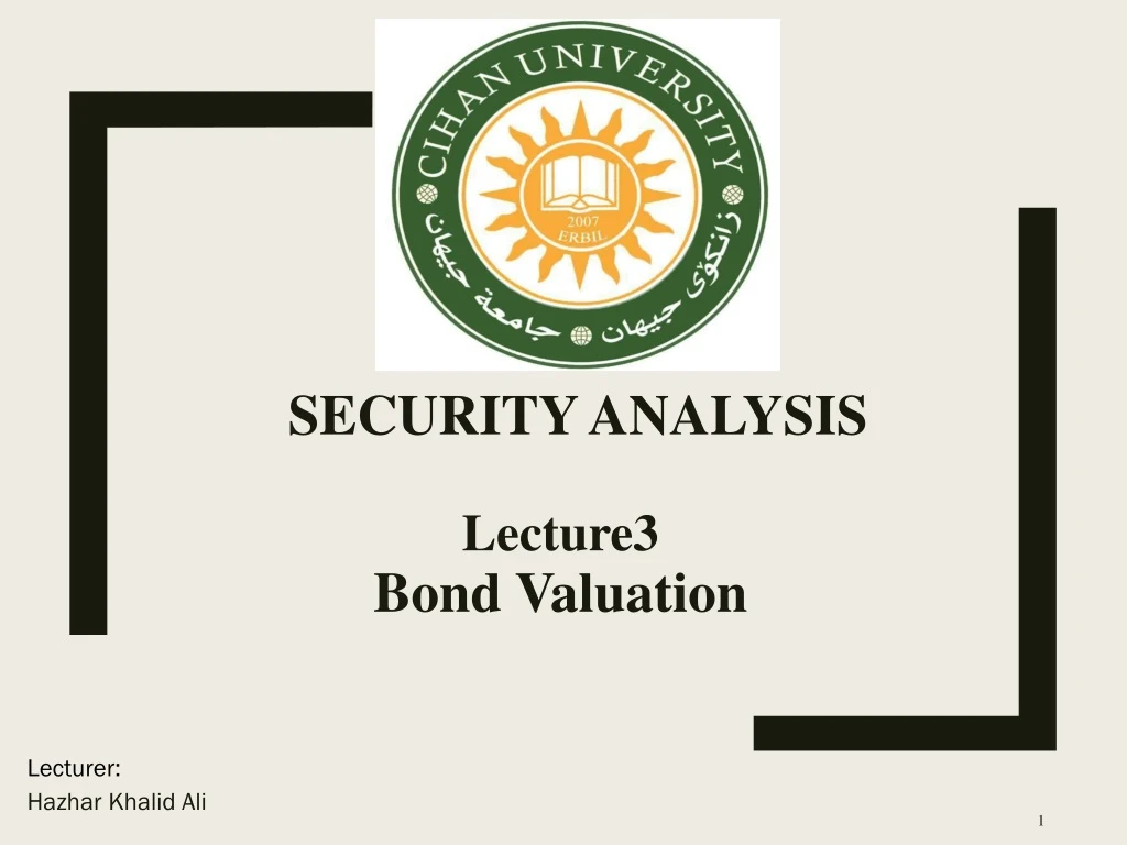 security analysis