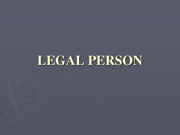 LEGAL PERSON