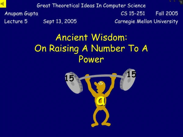 Ancient Wisdom: On Raising A Number To A Power
