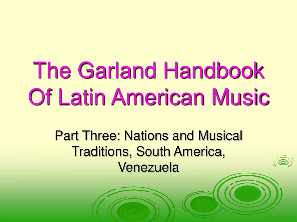 the garland handbook of latin american music