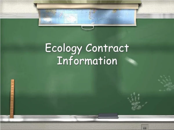 Ecology Contract Information